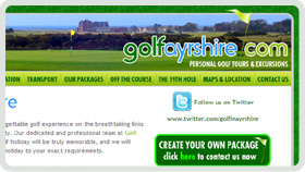 Website Design - Golf Ayrshire