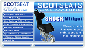 Website Design - Scot Boat Seats