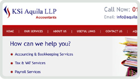 Website Design - KSi Aqula LLP