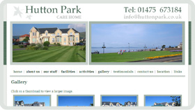 Website Design - Hutton Park Care Home