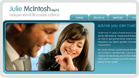 Website Design - Julie McIntosh Independent Financial Advice - Ayrshire