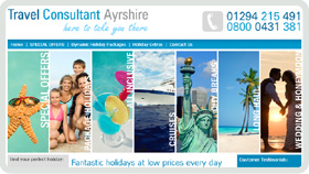 Website Design - Travel Consultant Ayrshire